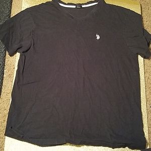 U.S. Polo ASSN. Mens Black  V neck T-shirt